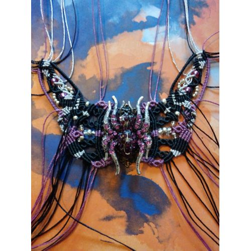 Collier En Macramé Araignée