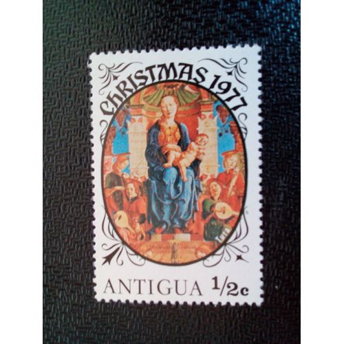 Timbre Antigua Yt 472 Détail De "Madonna Roverella" Par Tura 1977 ( 030104 )