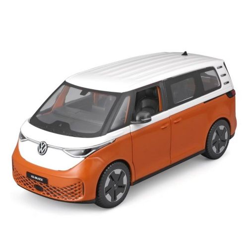 Volkswagen Van Electric Orange Et Blanc 1/24 Maisto