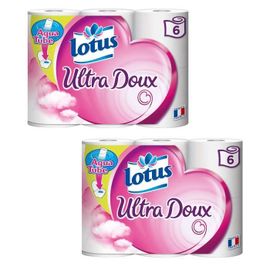 Lotus Ultra Doux Papier Hygiénique Aquatube - Lot De 2 X 6 Rouleaux 