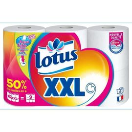 Lotus Xxl - Papier Toilette 2 Épaisseurs Blanc - 6 Rouleaux112 