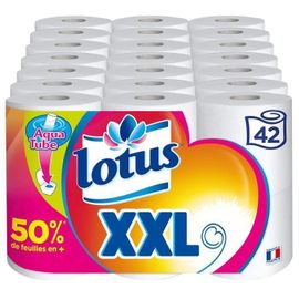 Lotus Xxl - Papier Toilette 2 Épaisseurs - 42 Rouleaux (Blanc) 