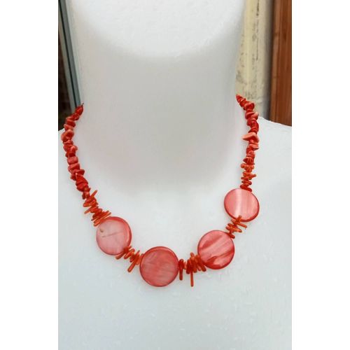 Collier  Corail Et Nacre