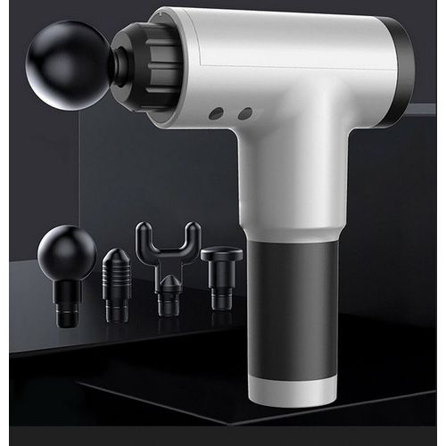 Qumox Pistolet De Massage Musculaire, Masseur De Muscle 4 Têtes De Massage Pour Récupération De Fatigue Et De Détente Cou Et Épaule