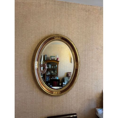 Vente de Miroir Ovale doré 