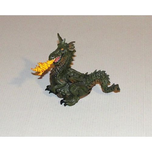Dragon De Feu Vert Papo 99 Figurine Dragon Avec Flamme10 Cm