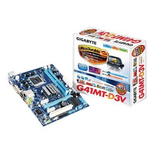 Gigabyte GA-G41MT-D3V - 1.3 - carte-mère - micro ATX - Socket LGA775 - G41 - Gigabit LAN - carte graphique embarquée - audio HD (8 canaux)