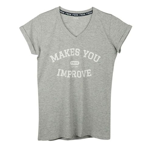 Vetements: T-Shirt Nox Basic Gris Vigore Femme-Taille-S