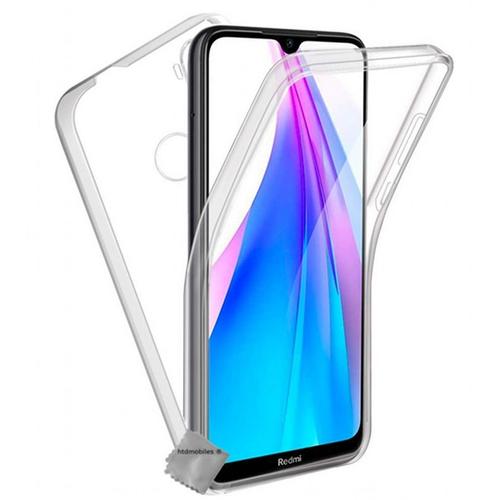 Housse Etui Coque Silicone Gel 360 Integrale Xiaomi Redmi Note 8t + Verre Trempe - Transparent