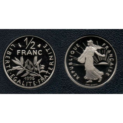 Rare 1/2 Franc .50 Centimes Semeuse 1996 Du Coffret Be - Neuve Sous Capsule