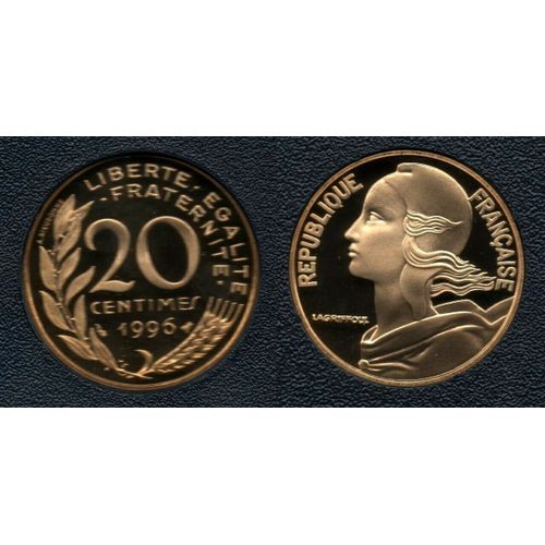 Rare 20 Centimes Marianne 1996 Du Coffret Be - Neuve Sous Capsule