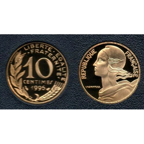 Rare 10 Centimes Marianne 1996 Du Coffret Be - Neuve Sous Capsule