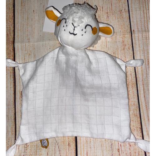 Doudou Mouton Blanc Lange Coton Du Pareil Au Meme