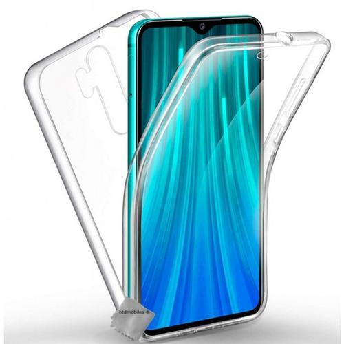 Housse Etui Coque Silicone 360 Integrale Xiaomi Redmi Note 8 Pro + Verre Trempe - Transparent