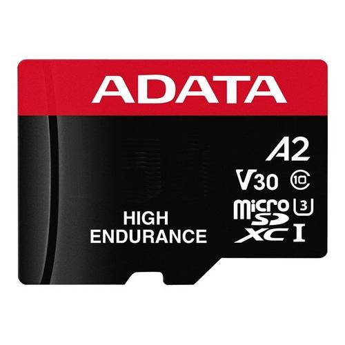 ADATA High Endurance - Carte mémoire flash (adaptateur microSDXC vers SD inclus(e)) - 128 Go - A2 / Video Class V30 / UHS-I U3 / Class10 - microSDXC UHS-I