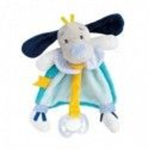 Doudou Babynat Chien Bleu Attache Tétine - Pepin