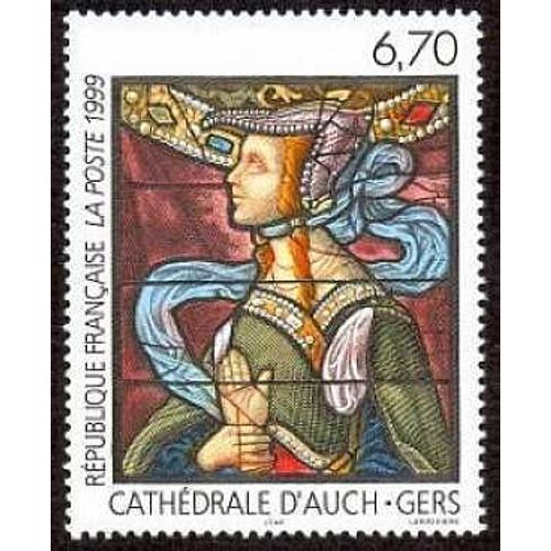 Timbre France 1999 - Série Art - Vitrail De La Cathédrale D'auch