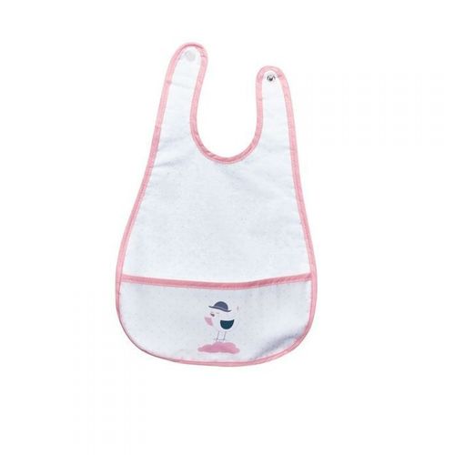 Bavoir Plastifié Miss Fleur De Lune Oiseau - Sauthon Baby Deco