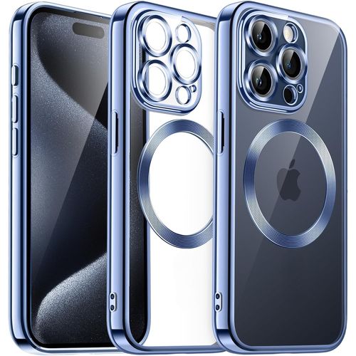 Coque Silicone Pour Iphone 15 Pro Max Couleur Bleu Compatible Magsafe Little Boutik®