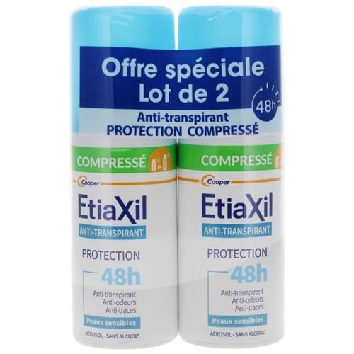 Etiaxil Anti-Transpirant - Transpiration Modérée - Aisselles - Compressé - Peaux Sensibles - 100 Ml Lot De 2 