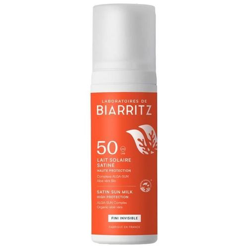 Lait Solaire Satiné Visage & Corps Spf50 - Laboratoires De Biarritz - 100 Ml - Protection Uv 