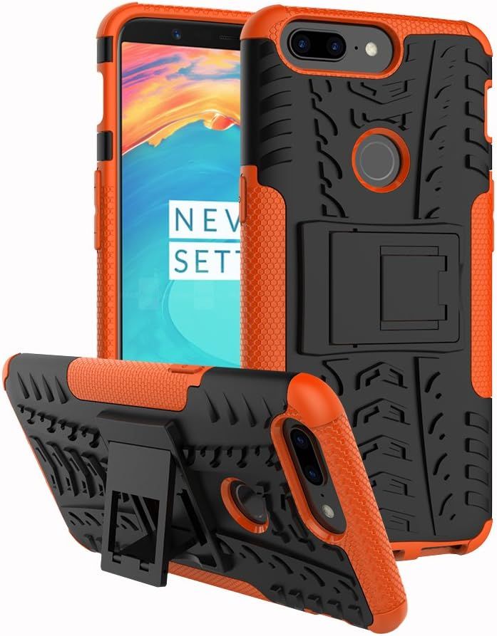 Coque Pour Oneplus 5t,Support De Ceinture Antichoc Coque Pour Oneplus 5t A5010 Coque Housse Etui Cover Orange