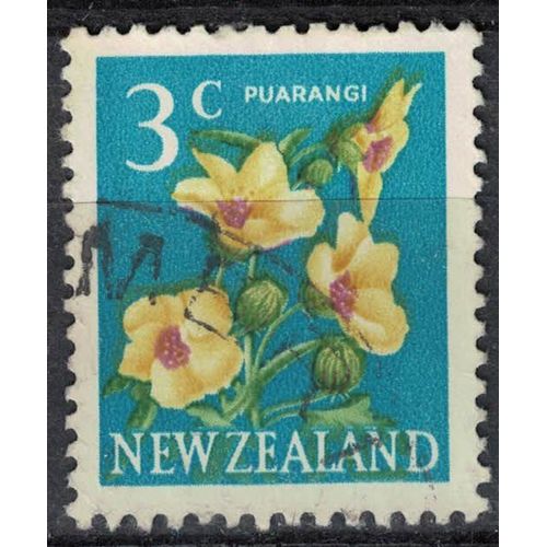 Nouvelle Zélande 1967 Oblitéré Used Plante Fleurs Puarangi Hibiscus Trionum Su