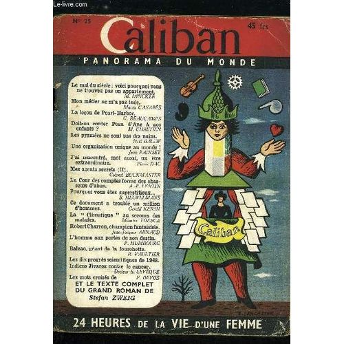 Caliban Panorama Du Monde N° 25 - Le Mal Du Siècle Par Michel Hincker. Mon Métier Ne M A Pas Tuée Par Maria Casarès. La Leçon De Pearl-Harbor Par G. Beaucamps. Doit-On Conter Peau D Ane A Nos Enfants(...)