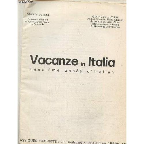 Vacanze In Italia- Deuxième Année D Italien