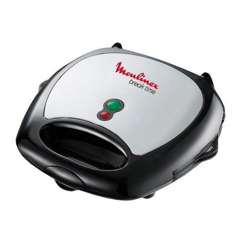 Moulinex SW611812 Break Time - Grille-sandwich / gaufrier / grill - 700 Watt - noir / argent