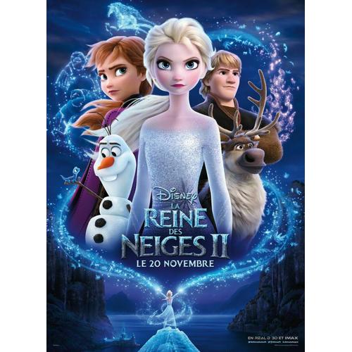 La Reine Des Neiges Ii /2 (Frozen 2) - Véritable Affiche De Cinema Pliée - Format 120x160 Cm - De Jennifer Lee Et Chris Buck Avec Les Voix De Emmylou Homs, Dany Boon - Animation - 2019