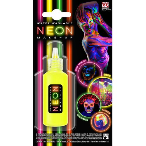 Flacon Maquillage Jaune Fluo Lavable Eau