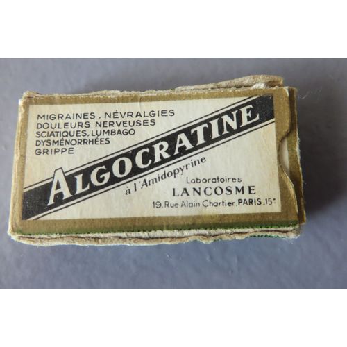 Boite Ancienne En Carton Pilules Algocratine