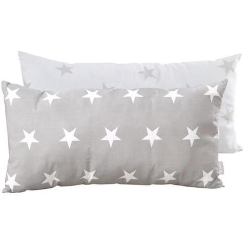 Coussin Décoratif Convertible Collection 'little Stars' Roba 60x30cm - Gris/Blanc