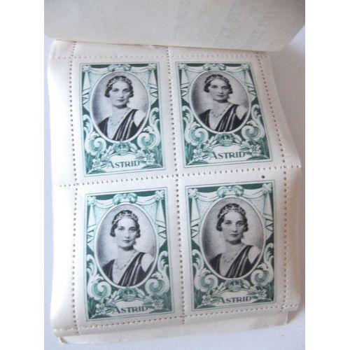 Carnet Timbre À La Mémoire De La Reine Astrid De Belgique