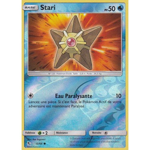 Carte Pokemon - Stari - 13/68 - Reverse - Sl11,5 - Destinées Occultes