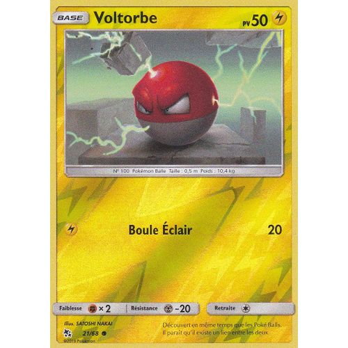 Carte Pokemon - Voltorbe - 21/68 - Reverse - Sl11,5 - Destinées Occultes