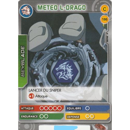 Carte - Beyblade Battle Card Collection - Serie 2 - C 186 - Meteo L-Drago