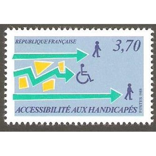 Accessibilité Handicapés 3,70 F- 1988