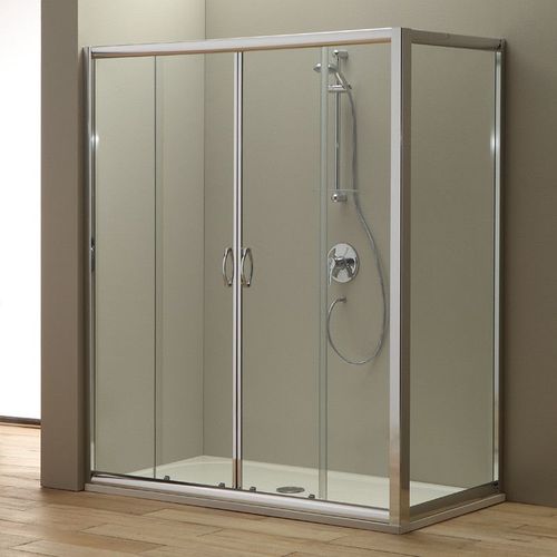 PORTE DE DOUCHE EN NICHE 170 CM GIADA AVEC PORTE FIXE DE 80 CM