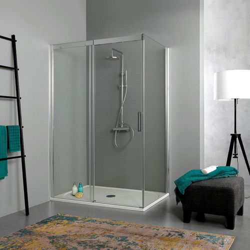 CABINE DE DOUCHE CRYSTAL 6 MM MESURE 140X70 PORTE COULISSANTE