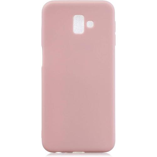 Coque Fine En Gel Souple Tpu Pour Samsung Galaxy J6/J6 Plus 2018, Antichoc Et Design Bonbons Aux Couleurs Douces - Rose 2.