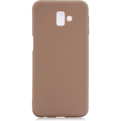 Coque Silicone Tpu Fine Pour Samsung Galaxy J6/J6 Plus 2018 - Housse Antichoc Design Bonbons Couleurs - Marron.