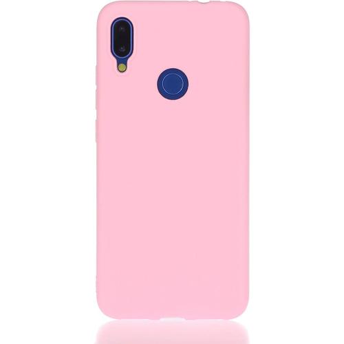 Coque Silicone Fine Antichoc Pour Xiaomi Redmi Note 7, Bonbons Couleurs Rose 1