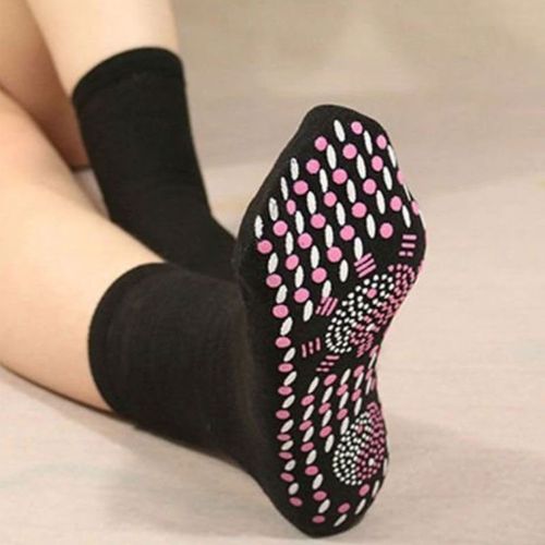 Shop-Story - Chaussettes Yoga Auto-Chauffantes Magnétique Unisexe - Couleur Noir