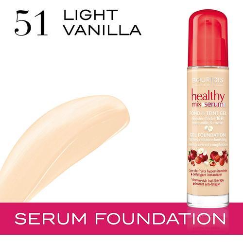 Bourjois Paris Healthy Mix Serum Gel Foundation 16hr 30ml Light Vanilla #51 