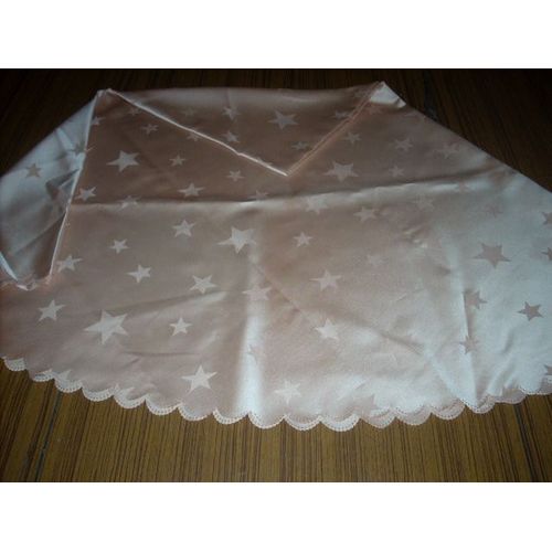 Nappe Ronde Polyester Doré 160 Cm Étoiles