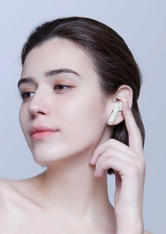 Xiaomi MI True Wireless Earphones - Ecouteurs Bluetooth intra-auriculaires avec micro - Suppresseur de bruit actif - blanc image 1 | Rakuten