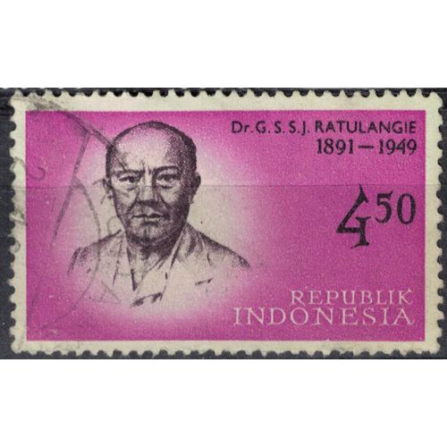 Indonésie 1962 Oblitéré Used Dr. Gerungan Saul Samuel Jozias Ratulangi Militant Politique Su