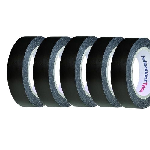 5 Rouleaux Adhesif Pvc 15mm X 10m - Noir Adnauto